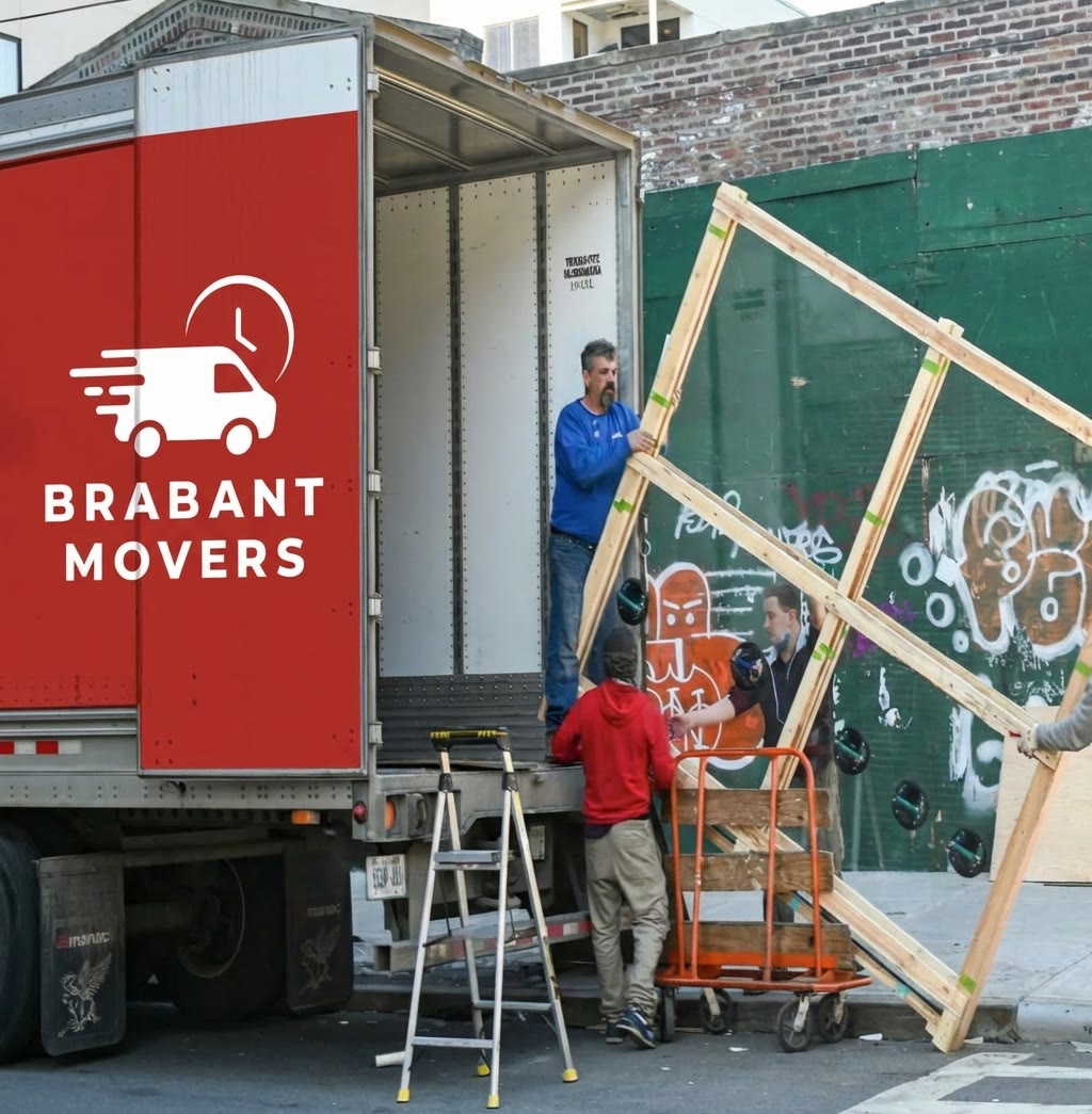 L'équipe Brabant Movers en action lors d'un déménagement